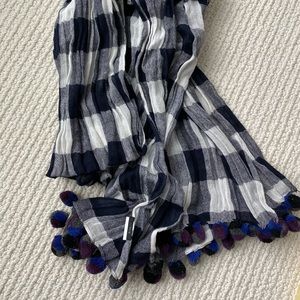 J. Crew Wrap with Pom Poms